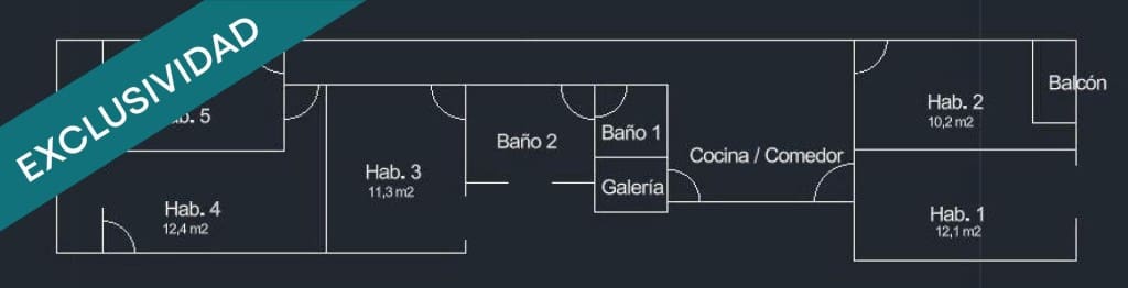 Apartamento de 5 habitaciones en Castelló de la Plana en venta - 215.000 € (Ref: 9755539)