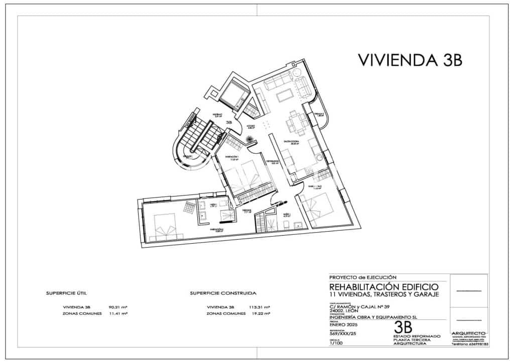 3 bedroom Apartment for sale in Leon city - € 413,000 (Ref: 9804192)