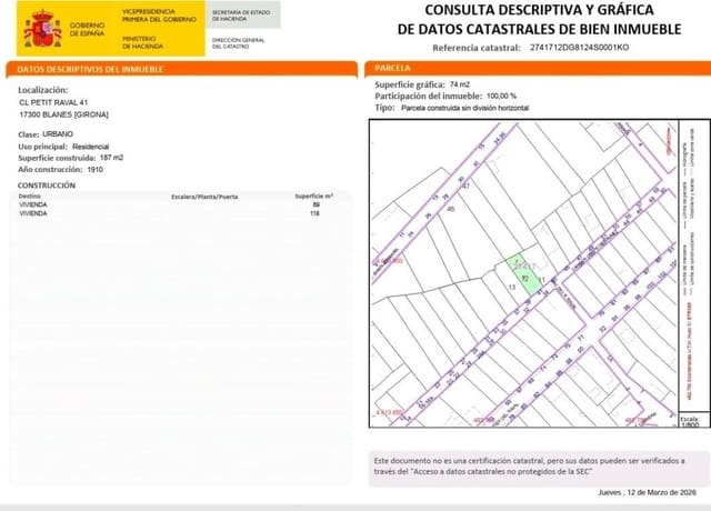 3 chambre Villa/Maison à vendre à Blanes - 170 000 € (Ref: 9806352)