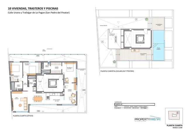 3 bedroom Penthouse for sale in Los Cuarteros, San Pedro del Pinatar with pool - € 949,900 (Ref: 9831168)