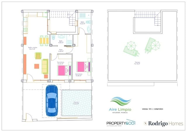 3 soveværelse Rækkehus til salg i Avileses, Murcia by med swimmingpool - € 279.900 (Ref: 9831172)