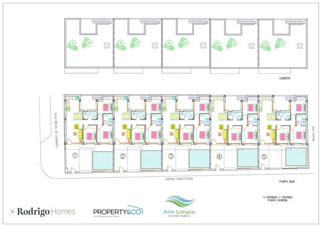 3 soveværelse Rækkehus til salg i Avileses, Murcia by med swimmingpool - € 279.900 (Ref: 9831172)