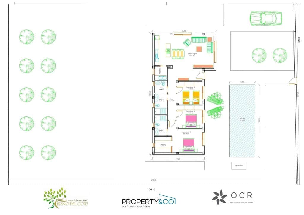 3 soveværelse Rækkehus til salg i Calasparra med swimmingpool - € 405.000 (Ref: 9831183)