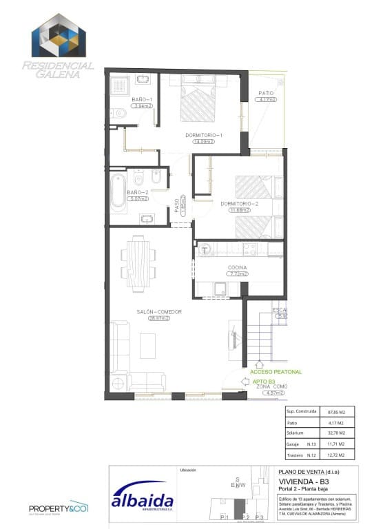 2 chambre Appartement à vendre à Las Herrerias - 125 900 € (Ref: 9831184)