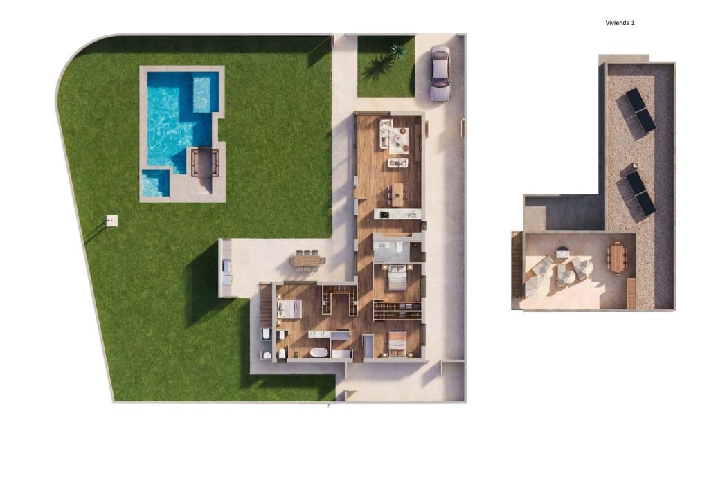 3 Zimmer Reihenhaus zu verkaufen in Sucina mit Pool - 595.000 € (Ref: 9831195)