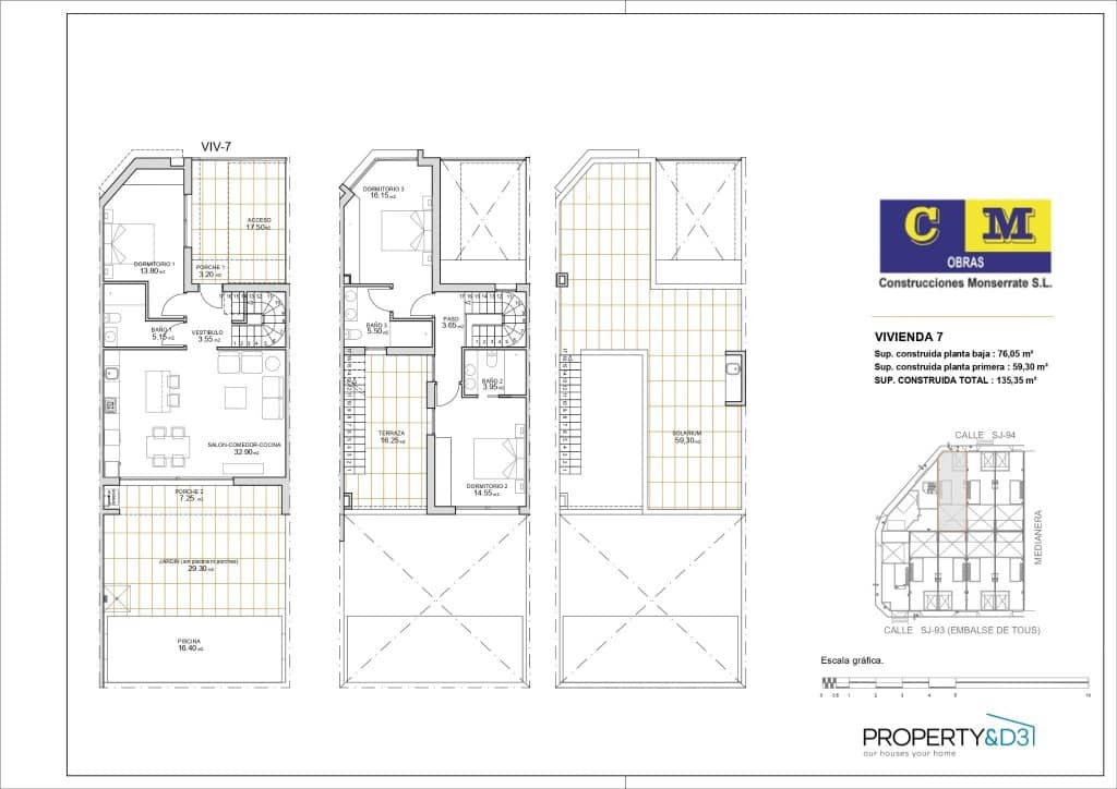 3 camera da letto Casa in vendita in Santiago de la Ribera con piscina - 299.900 € (Rif: 9839123)