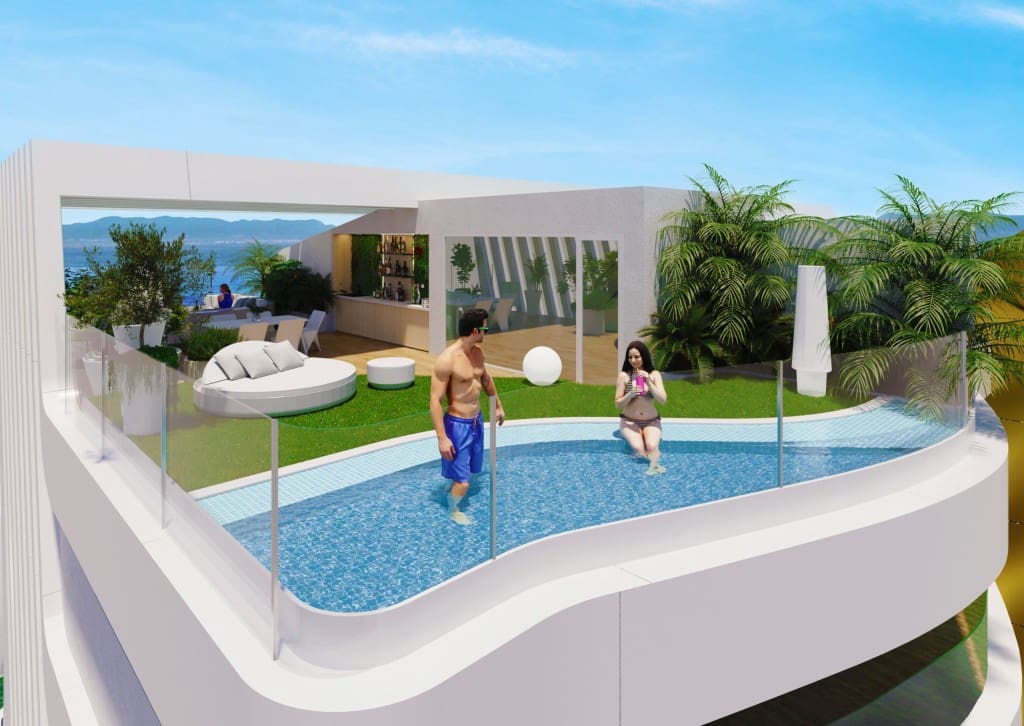 3 sypialnia Penthouse na sprzedaż w La Manga del Mar Menor z basenem - 950 000 € (Ref: 9845725)