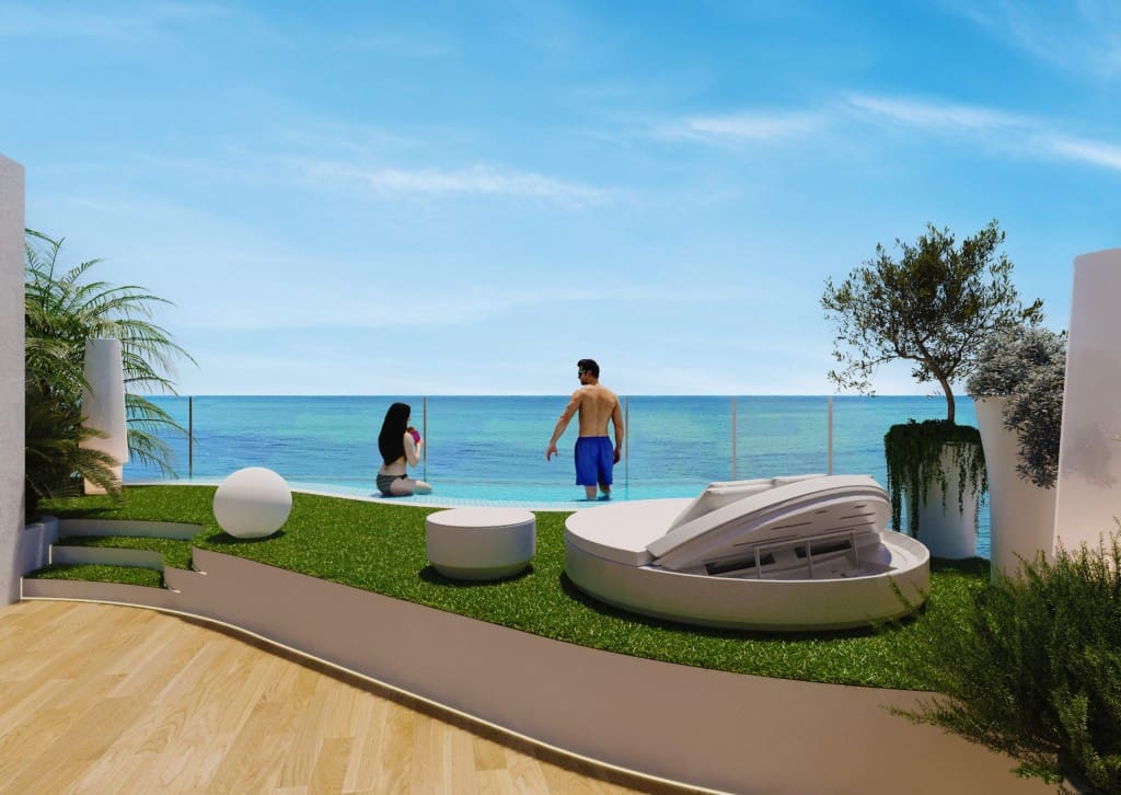 3 sypialnia Penthouse na sprzedaż w La Manga del Mar Menor z basenem - 950 000 € (Ref: 9845725)