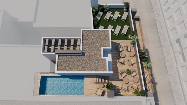 2 bedroom Penthouse for sale in Las Piscinas Naturales, Torrevieja with pool - € 315,000 (Ref: 9846095)