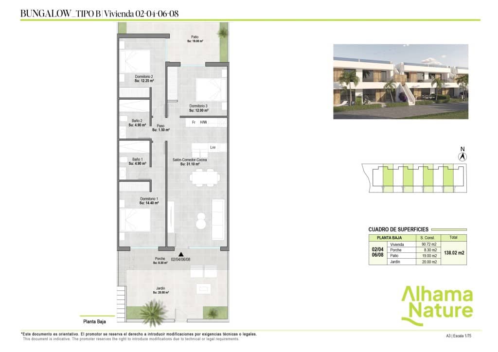 3 bedroom Villa for sale in Alhama de Murcia - € 222,900 (Ref: 9852390)