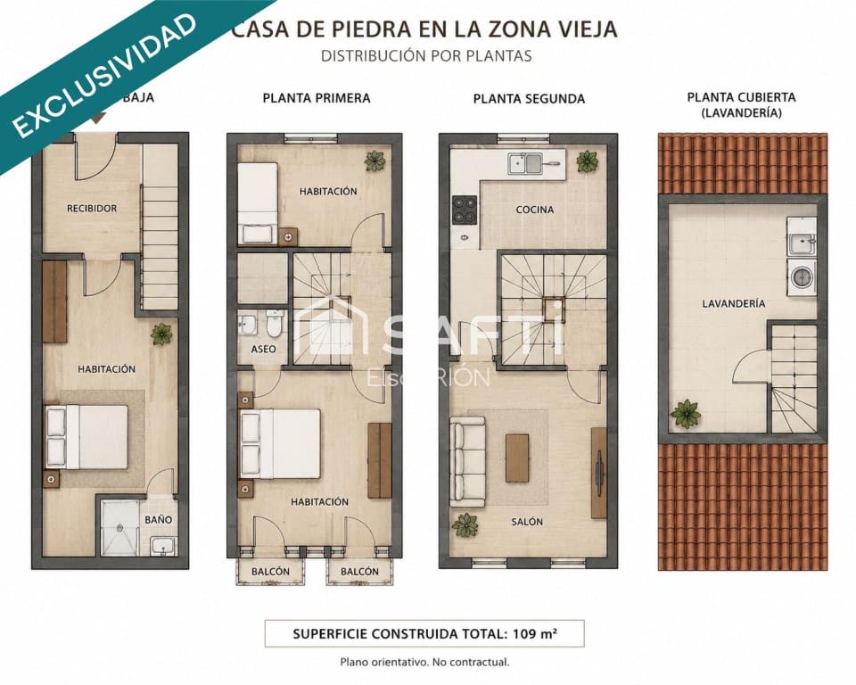 3 bedroom Terraced Villa for sale in Santiago de Compostela - € 239,000 (Ref: 9894121)