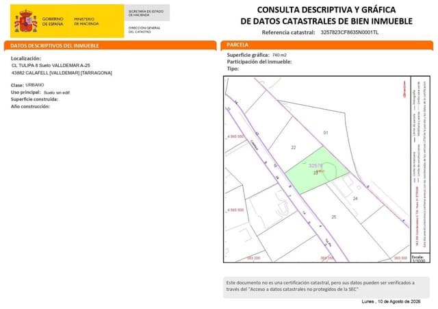Terreno para Construção para venda em Calafell - 102 000 € (Ref: 9949449)