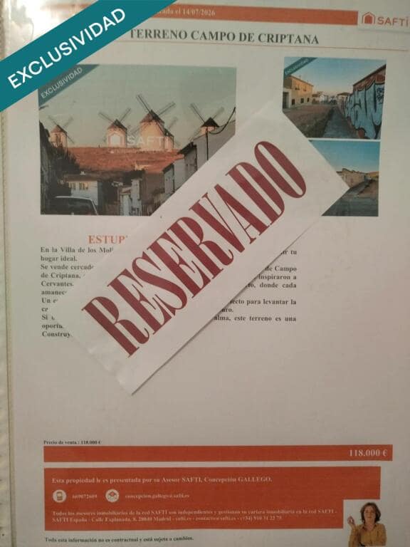 Solar/Parcela en Campo de Criptana en venta - 70.000 € (Ref: 9953948)