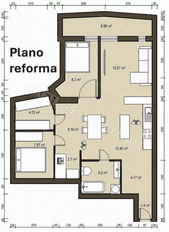 2 bedroom Apartment for sale in Barcelona city - € 230,000 (Ref: 9973036)