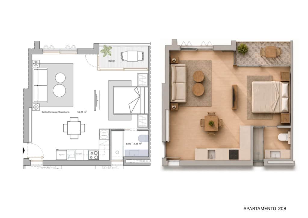 Apartamento de 1 habitación en Los Cuarteros en venta - 151.900 € (Ref: 9990407)