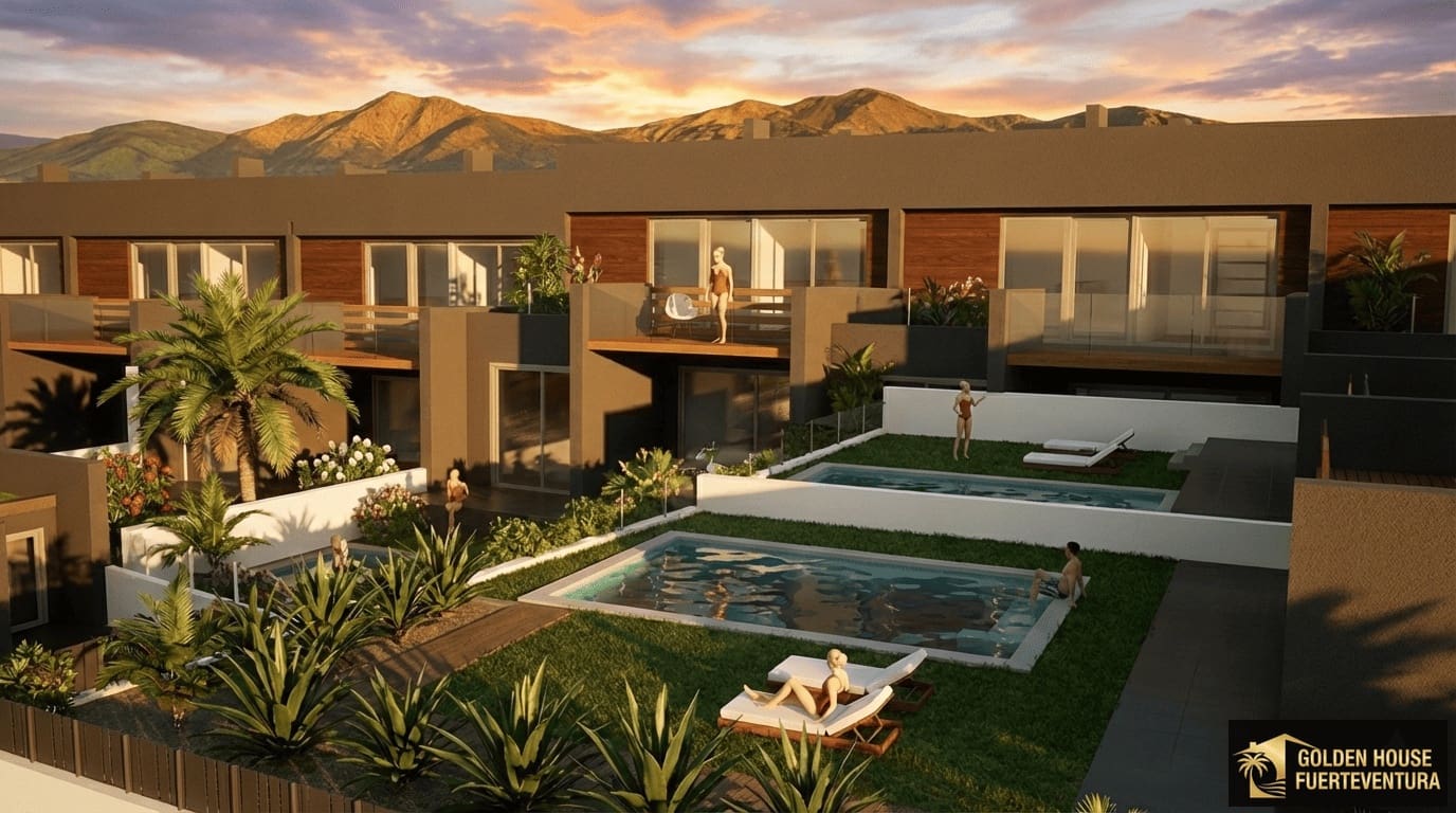 Pareado de 3 habitaciones en Caleta de Fuste en venta con piscina garaje - 329.000 € (Ref: 9780128)