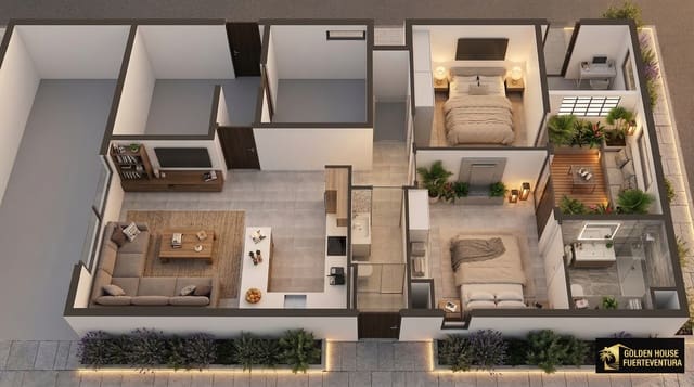 2 sypialnia Mieszkanie na sprzedaż w Puerto del Rosario - 186 600 € (Ref: 9851324)