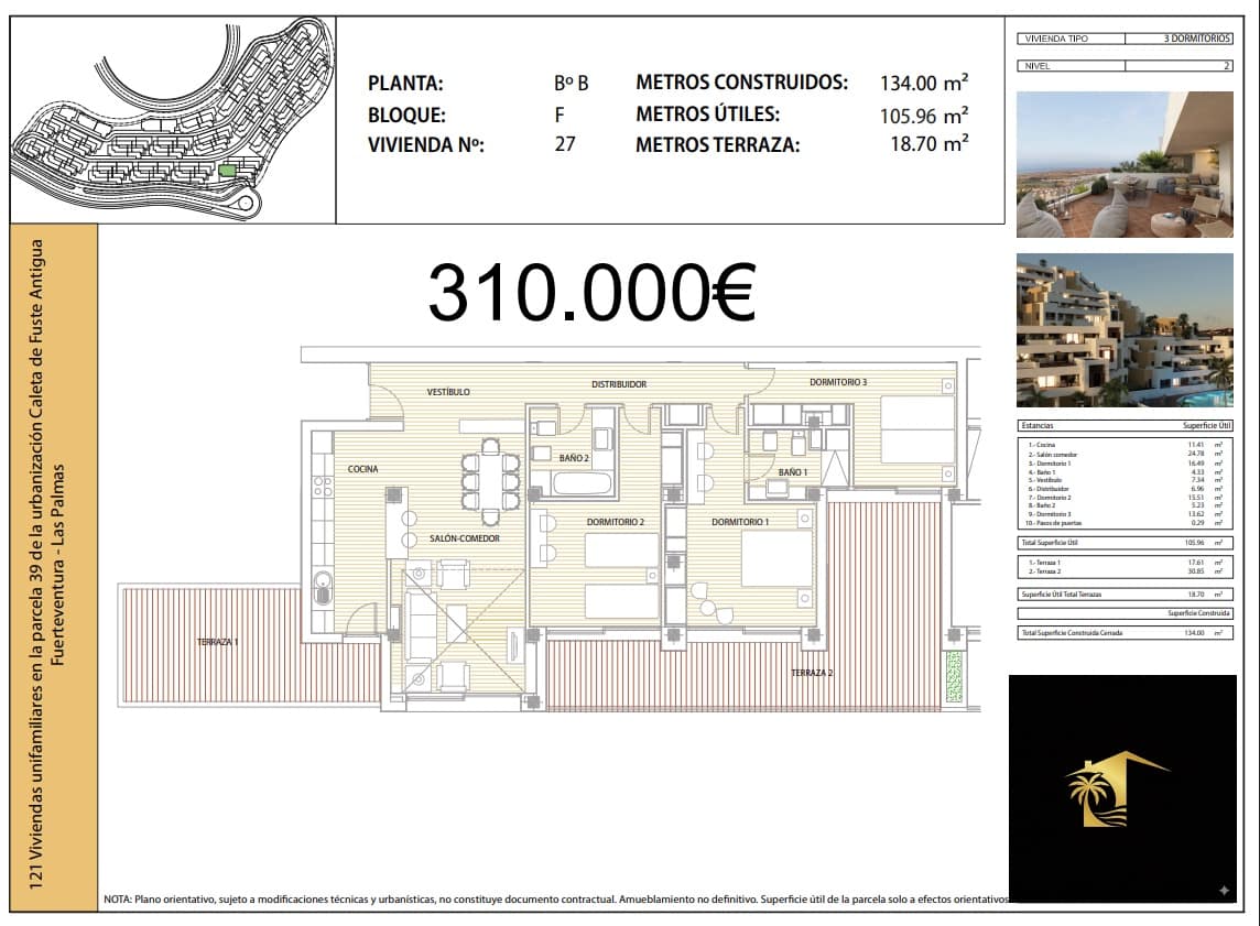 3 bedroom Apartment for sale in Caleta de Fuste with pool garage - € 310,000 (Ref: 9851325)