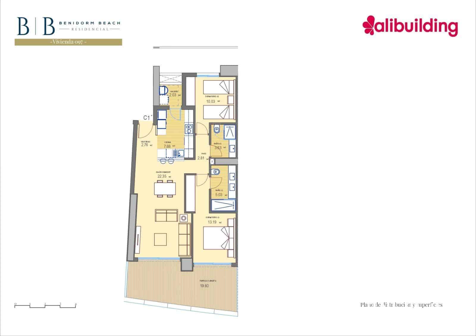 2 bedroom Flat for sale in Benidorm with pool garage - € 655,000 (Ref: 7122911)