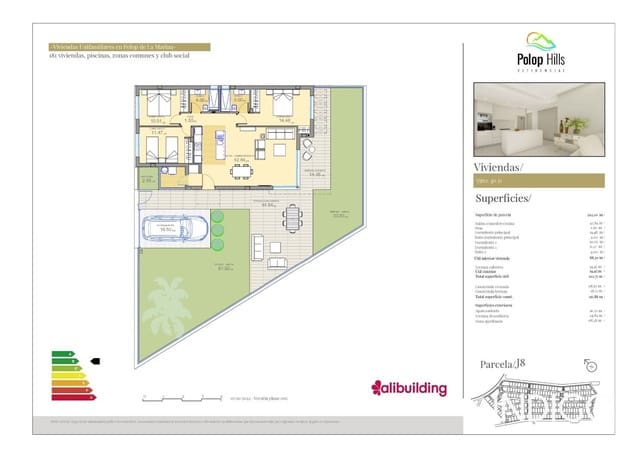 2 camera da letto Villa in vendita in Polop con piscina garage - 470.000 € (Rif: 7423128)