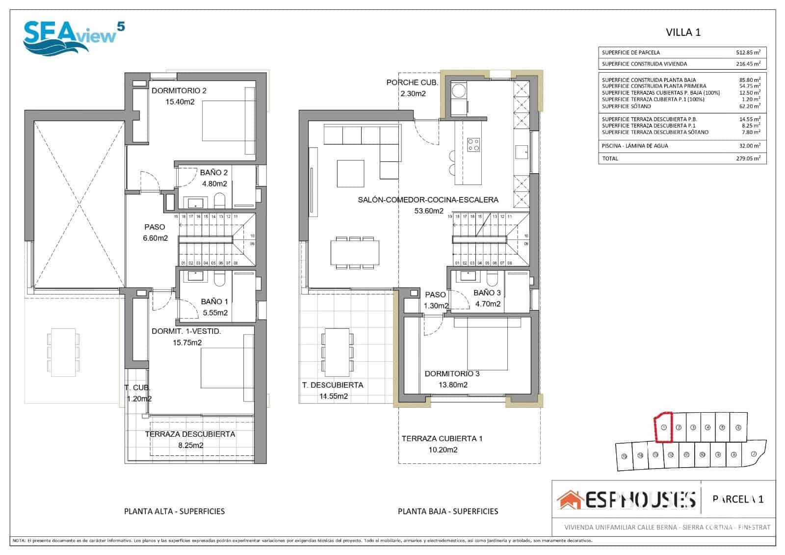 3 quarto Moradia para venda em Finestrat com piscina garagem - 1 065 000 € (Ref: 7871425)