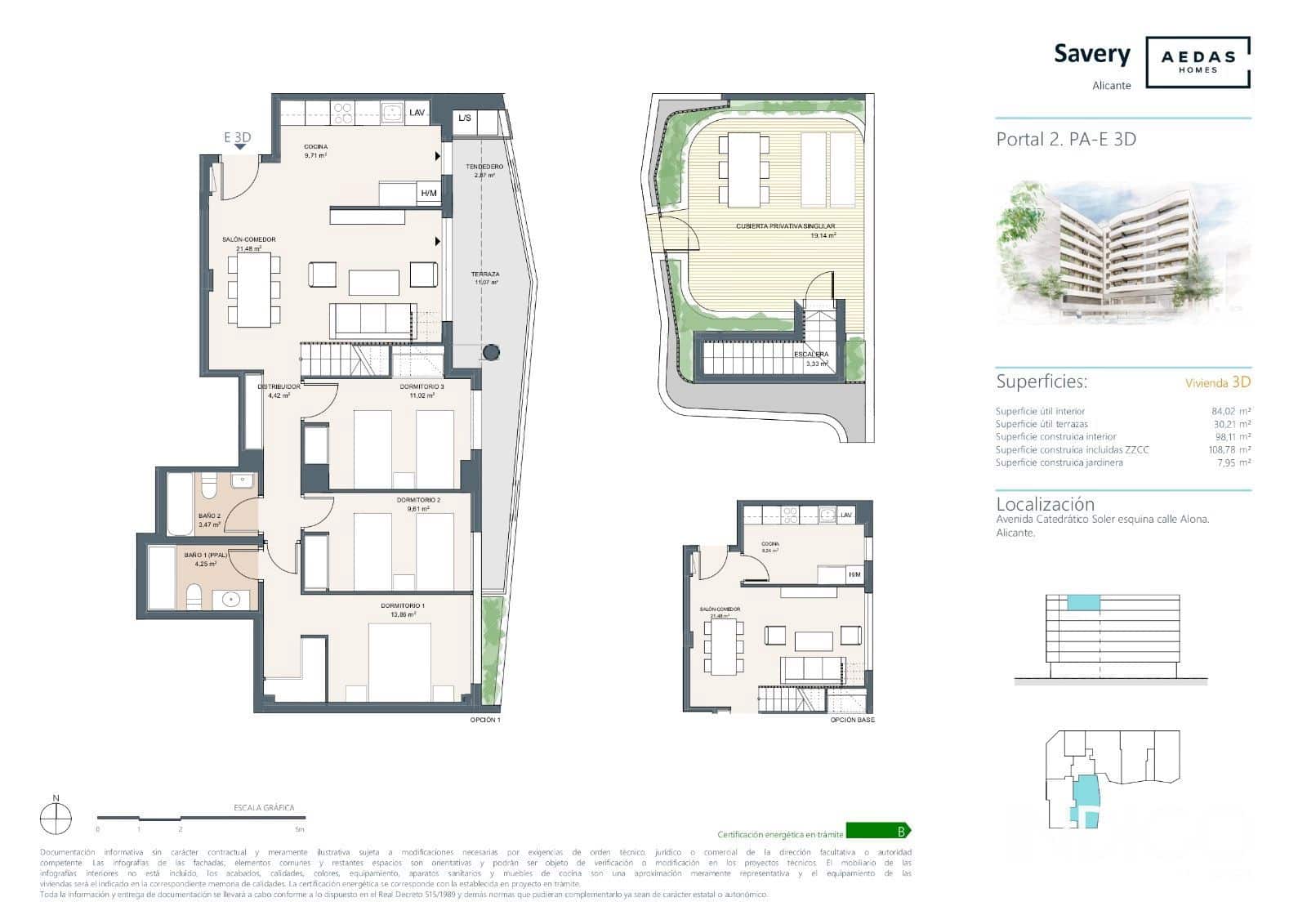 4 soveværelse Penthouse til salg i Alicante by med swimmingpool garage - € 463.000 (Ref: 7986304)