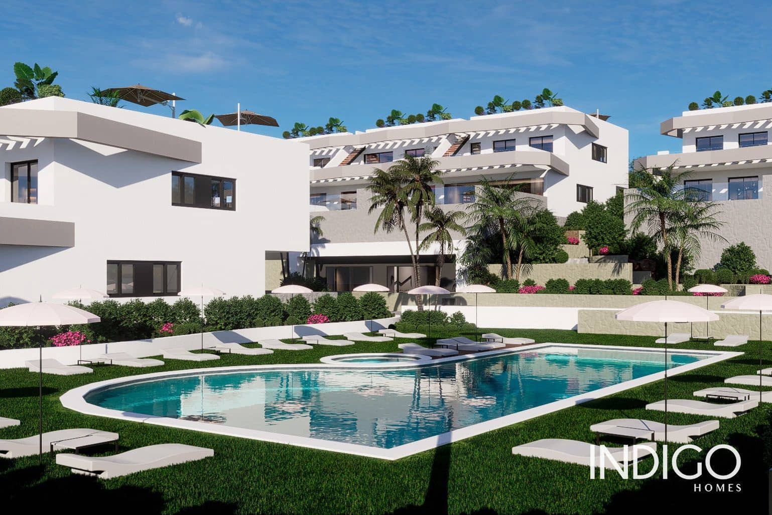2 bedroom Townhouse for sale in Finestrat with pool garage - € 389,900 (Ref: 8138043)