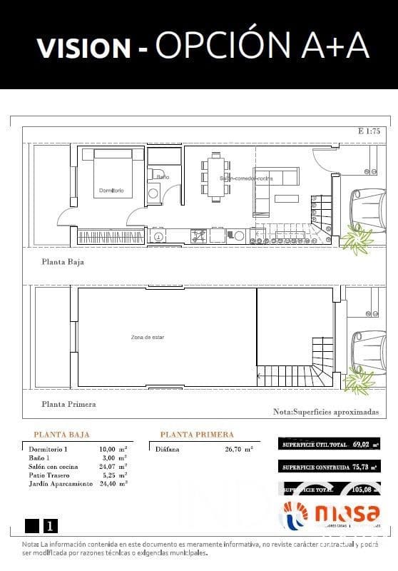 2 soveværelse Byhus til salg i Gran Alacant med swimmingpool garage - € 270.000 (Ref: 8210653)