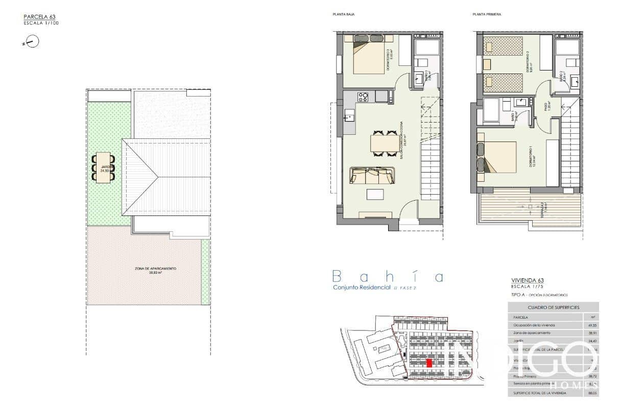 3 soveværelse Byhus til salg i Santa Pola med swimmingpool garage - € 350.000 (Ref: 8232858)