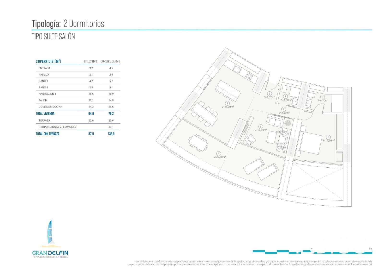 1 camera da letto Appartamento in vendita in Benidorm con piscina garage - 550.000 € (Rif: 8338780)