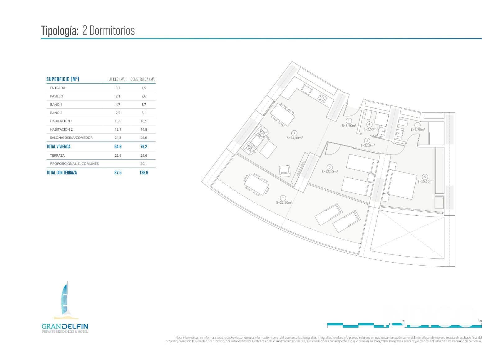 1 camera da letto Appartamento in vendita in Benidorm con piscina garage - 550.000 € (Rif: 8338780)
