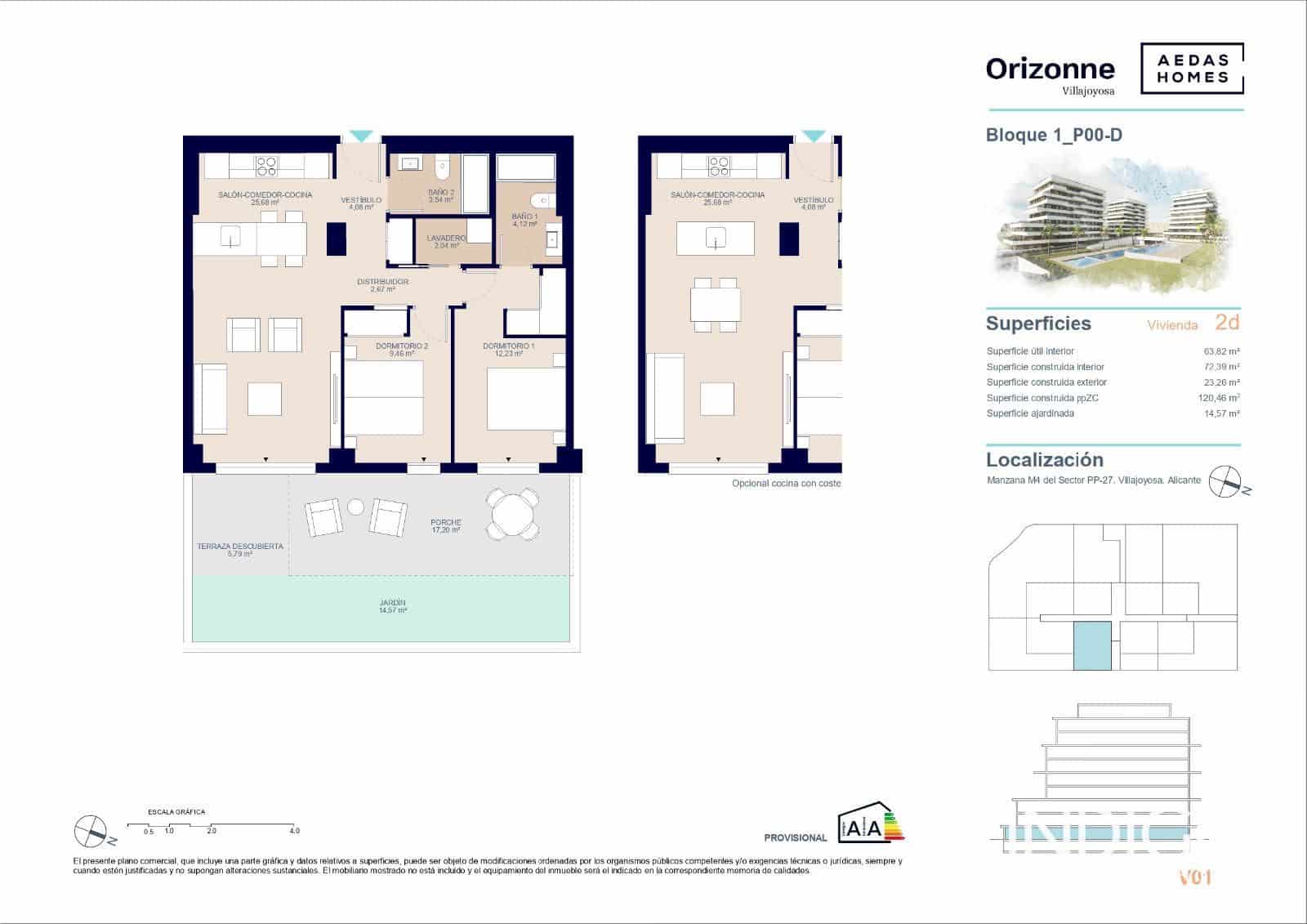2 soveværelse Lejlighed til salg i La Villajoyosa / Vila Joiosa med swimmingpool garage - € 322.000 (Ref: 8339125)