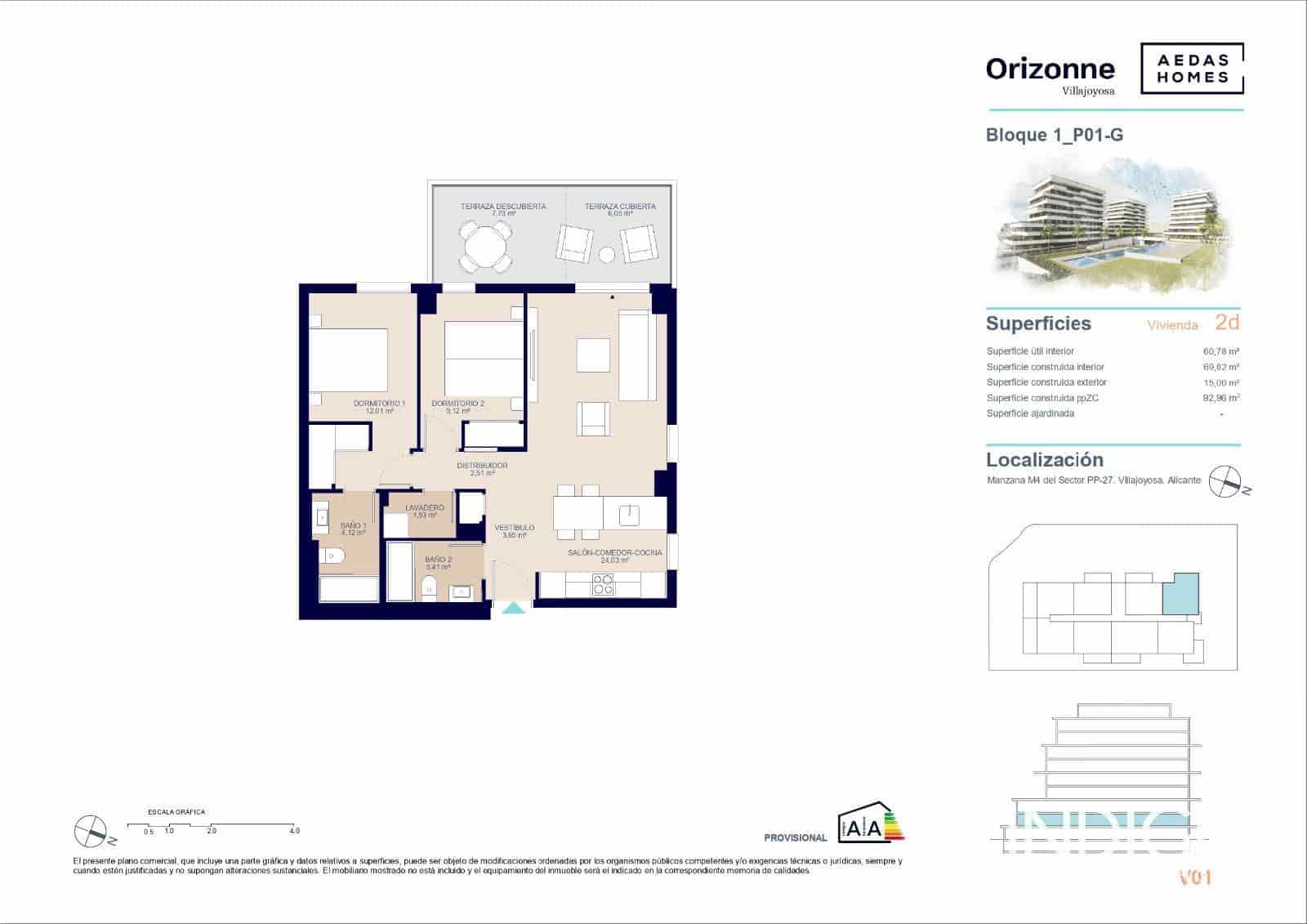 2 soveværelse Lejlighed til salg i La Villajoyosa / Vila Joiosa med swimmingpool garage - € 322.000 (Ref: 8339125)