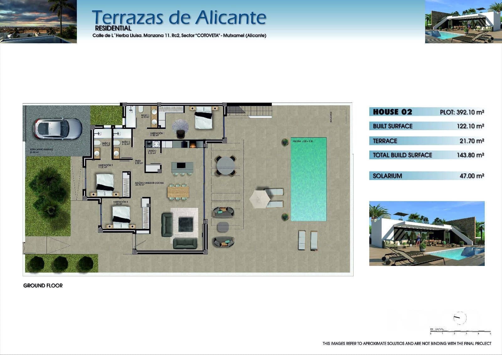 3 soveværelse Byhus til salg i Muchamiel / Mutxamel med swimmingpool garage - € 555.000 (Ref: 8390136)