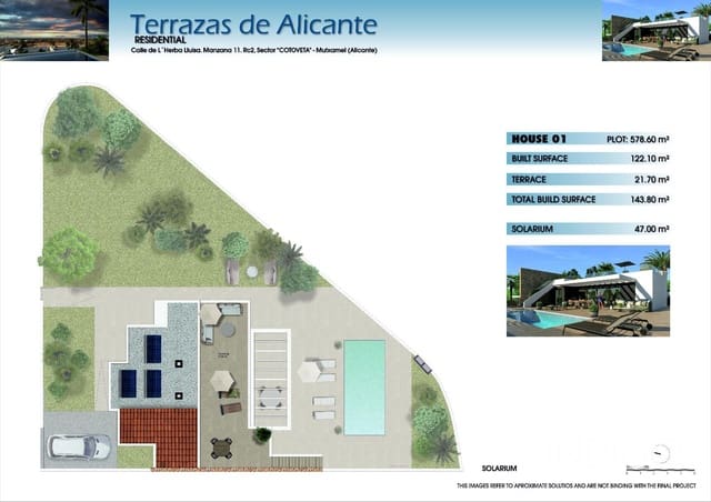 3 quarto Casa em Banda para venda em Muchamiel / Mutxamel com piscina garagem - 555 000 € (Ref: 8390136)