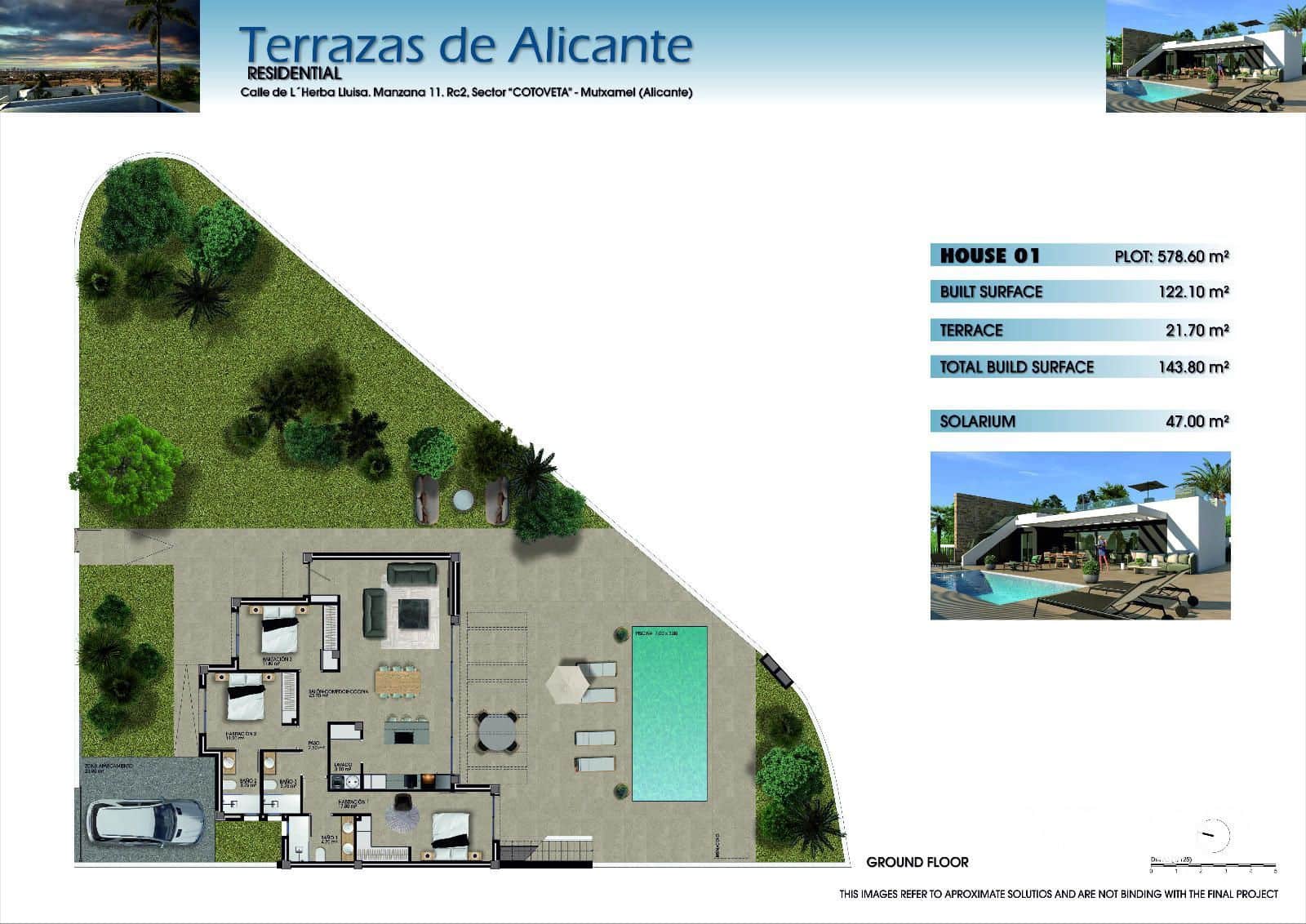 3 soveværelse Byhus til salg i Muchamiel / Mutxamel med swimmingpool garage - € 555.000 (Ref: 8390136)