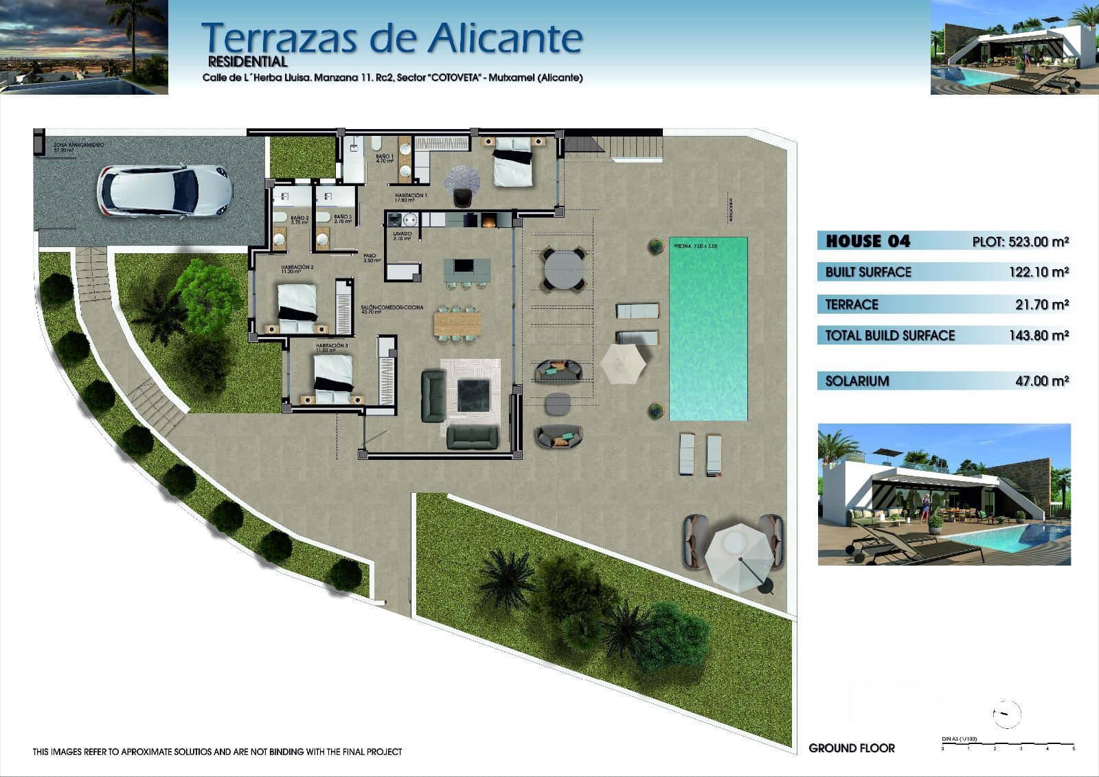 3 soveværelse Byhus til salg i Muchamiel / Mutxamel med swimmingpool garage - € 555.000 (Ref: 8390136)