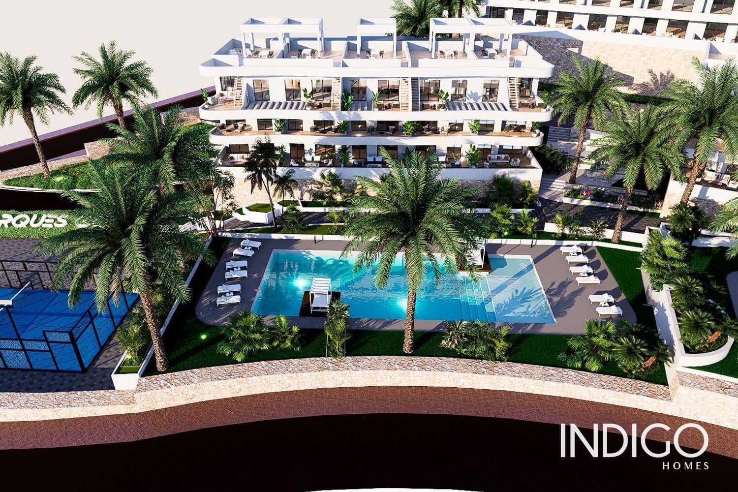 2 soverom Penthouse til salgs i Finestrat med svømmebasseng garasje - € 369 000 (Ref: 8938202)