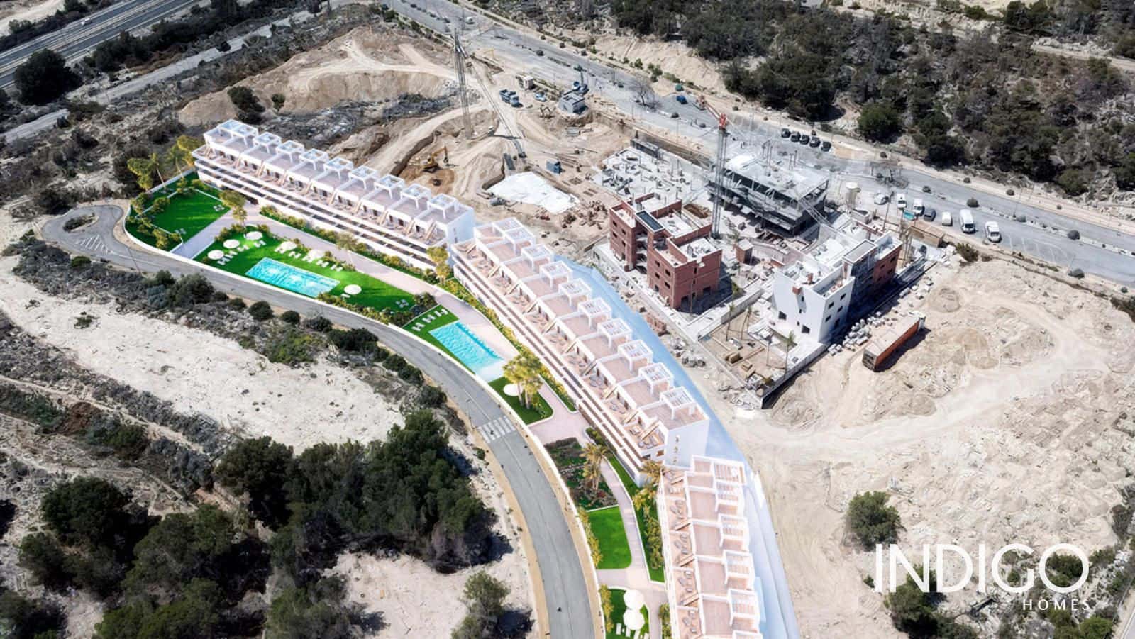 2 slaapkamer Flat te koop in Finestrat met zwembad - € 309.900 (Ref: 9016628)