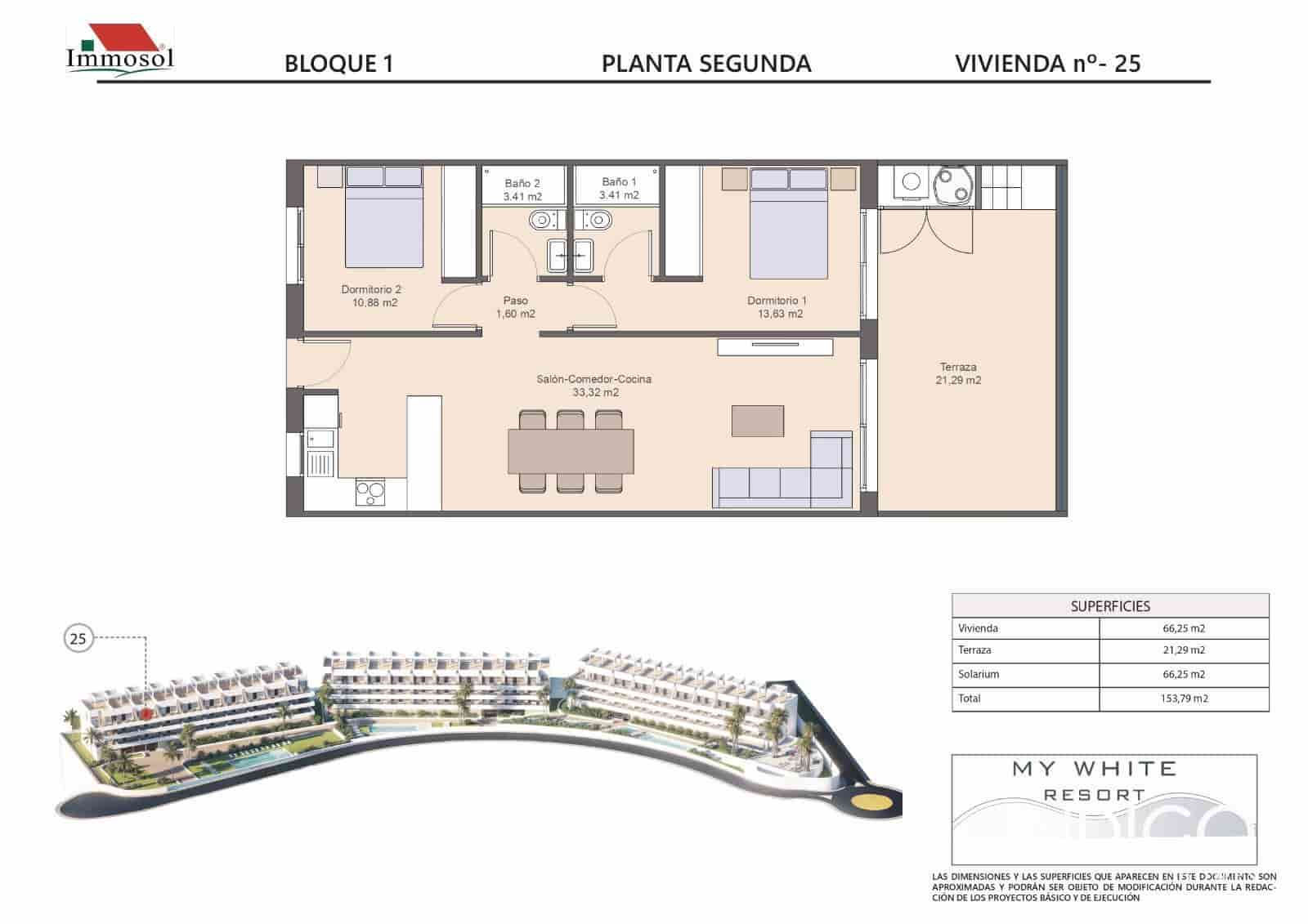 2 slaapkamer Flat te koop in Finestrat met zwembad - € 309.900 (Ref: 9016628)