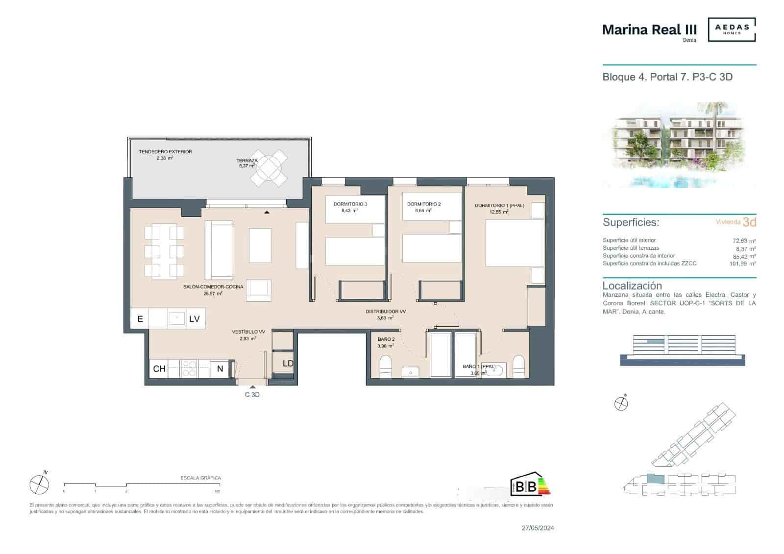 4 soveværelse Lejlighed til salg i Denia med swimmingpool garage - € 348.000 (Ref: 9030814)