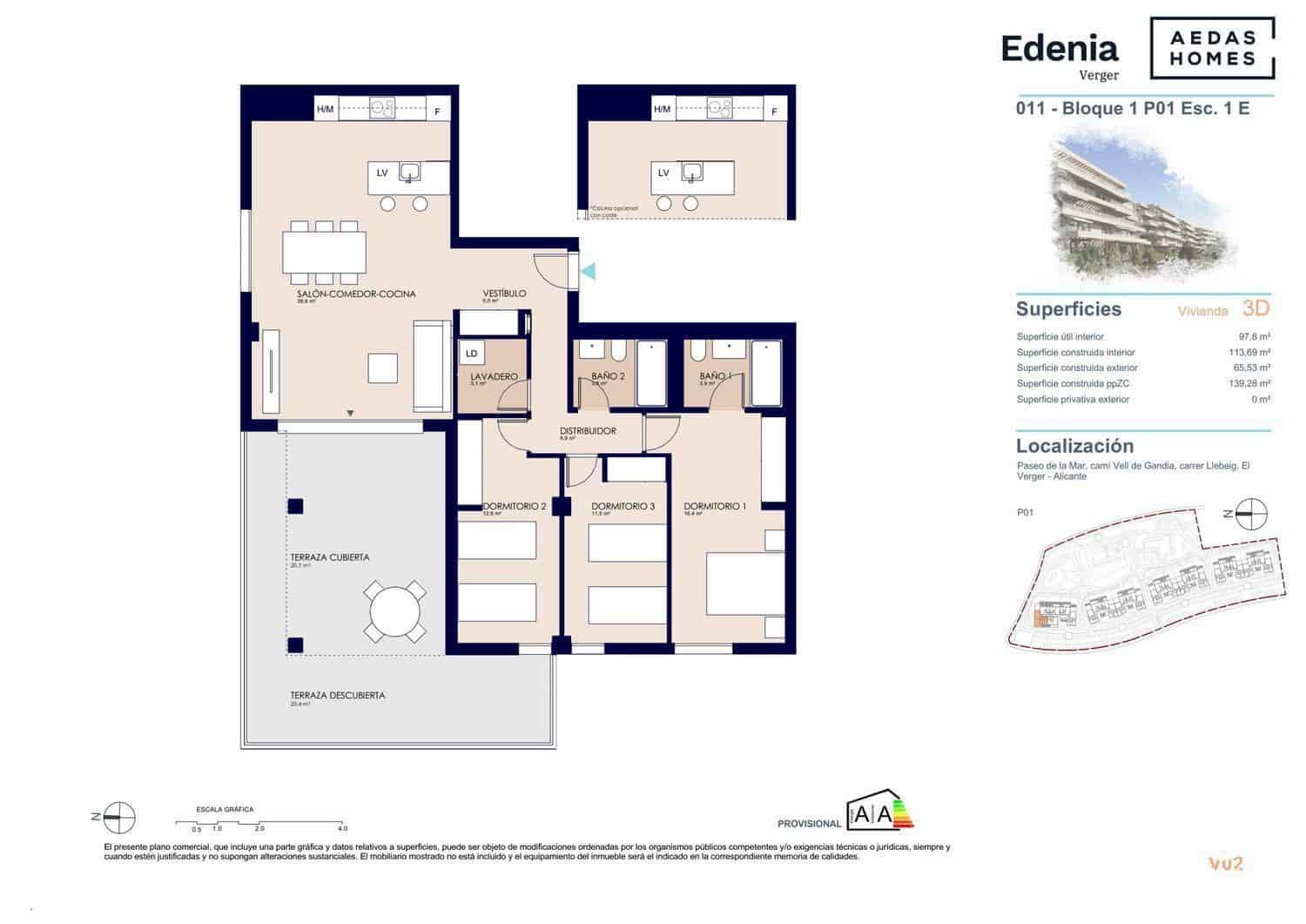 3 sypialnia Mieszkanie na sprzedaż w Miasto Alicante / Alacant z basenem garażem - 418 000 € (Ref: 9072948)