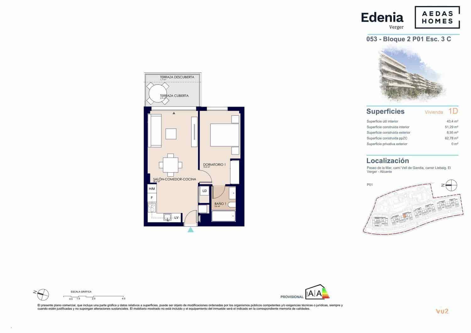 1 soverom Leilighet til salgs i Denia med svømmebasseng garasje - € 230 000 (Ref: 9073140)