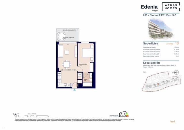 1 sypialnia Mieszkanie na sprzedaż w Devessa - Monte Pego, Dénia z basenem garażem - 230 000 € (Ref: 9073140)