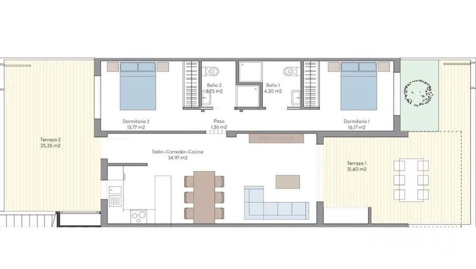 2 soveværelse Lejlighed til salg i Torrevieja med swimmingpool garage - € 289.900 (Ref: 9223703)