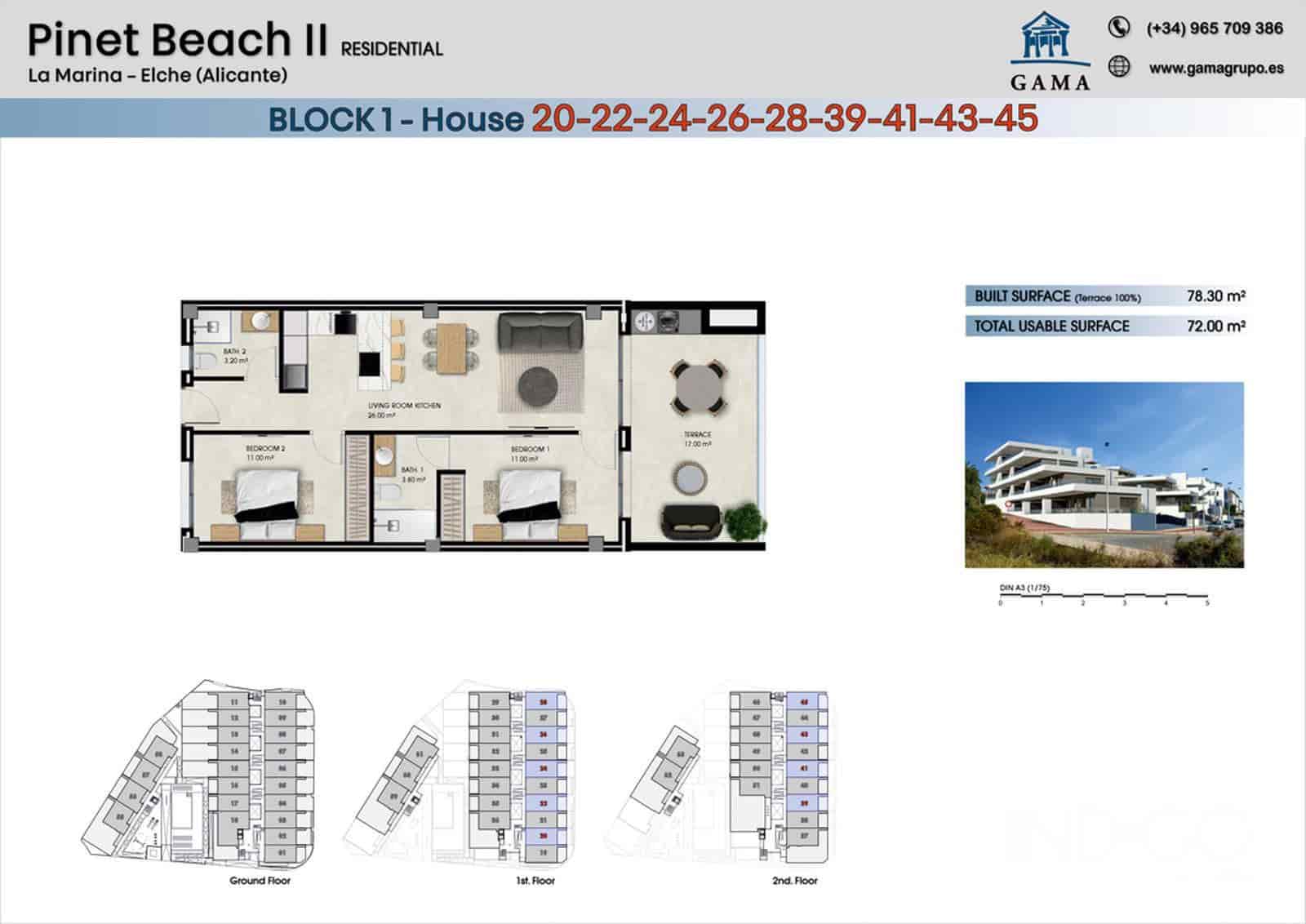 Piso de 2 habitaciones en Elche / Elx en venta con piscina garaje - 246.000 € (Ref: 9523762)