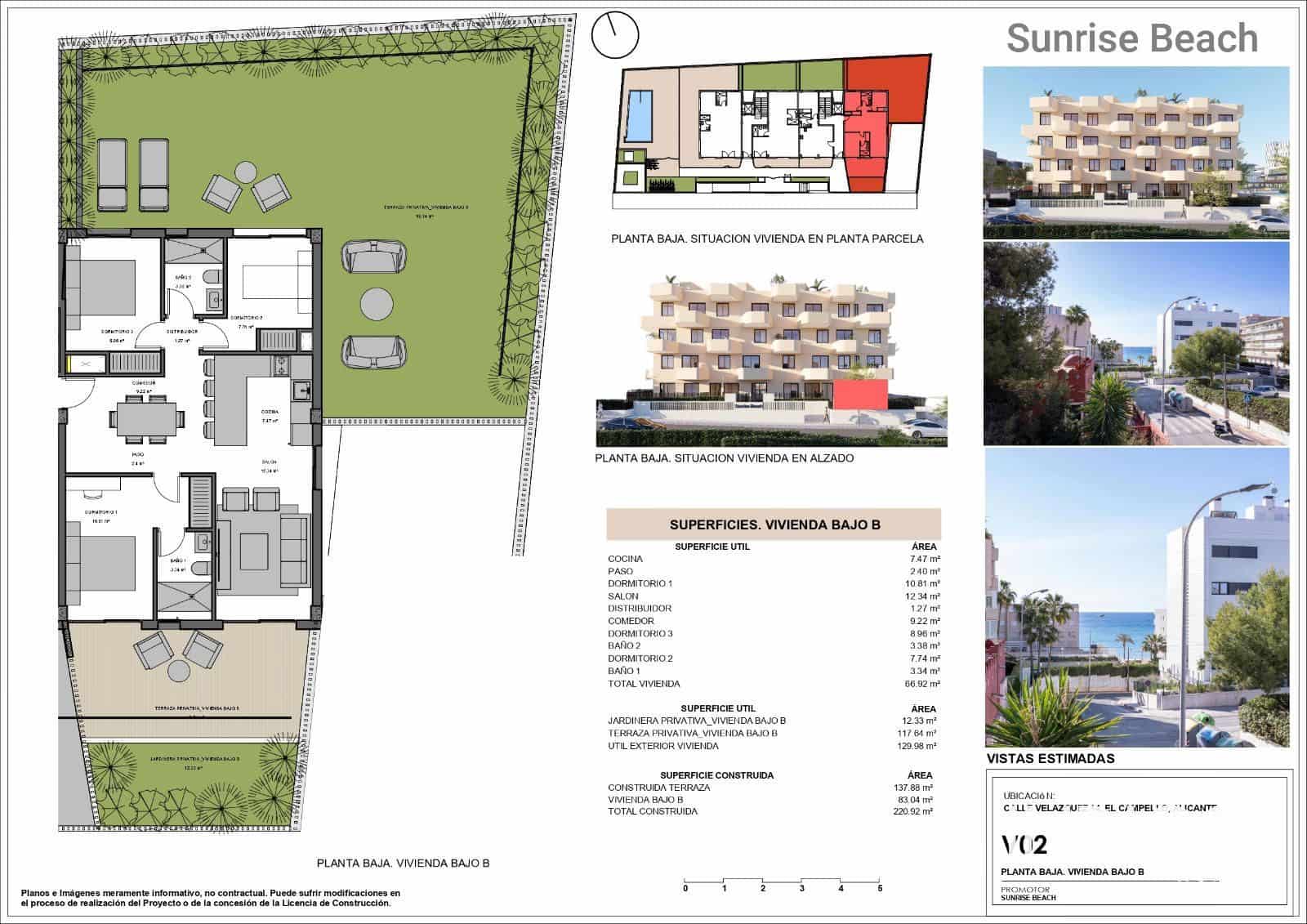 3 chambre Appartement à vendre à El Campello avec piscine garage - 535 000 € (Ref: 9650941)