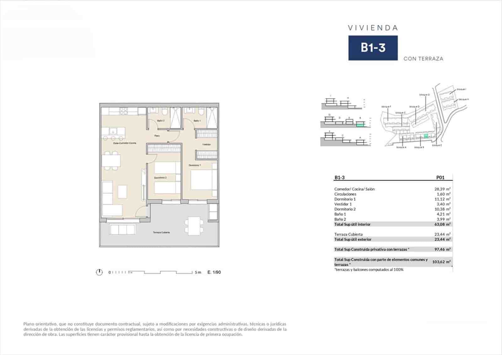 Piso de 2 habitaciones en Alfaz del Pi / L'Alfàs del Pi en venta con piscina garaje - 278.000 € (Ref: 9891485)