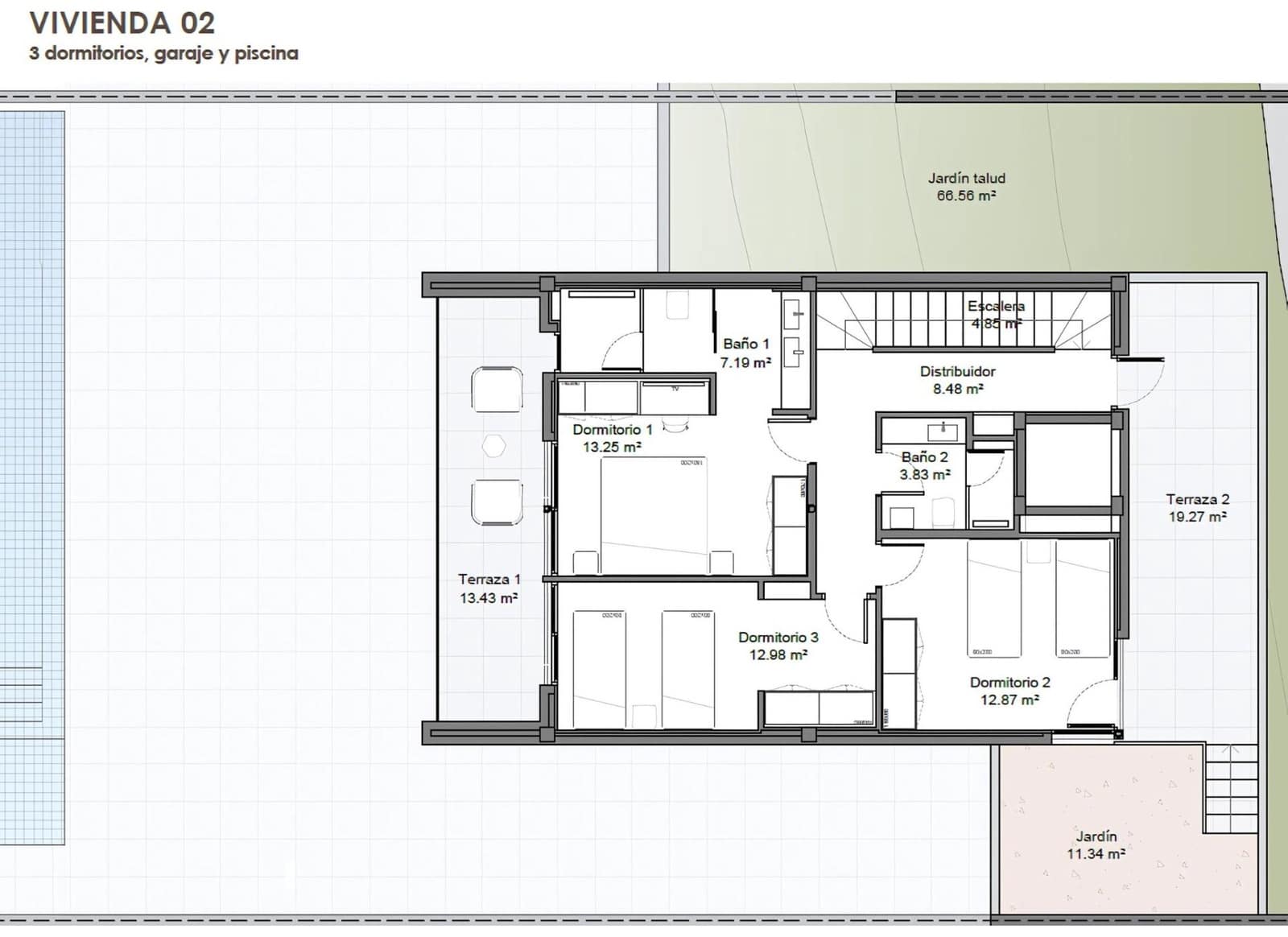 3 soveværelse Villa til salg i Tabaiba med swimmingpool garage - € 755.160 (Ref: 9163991)