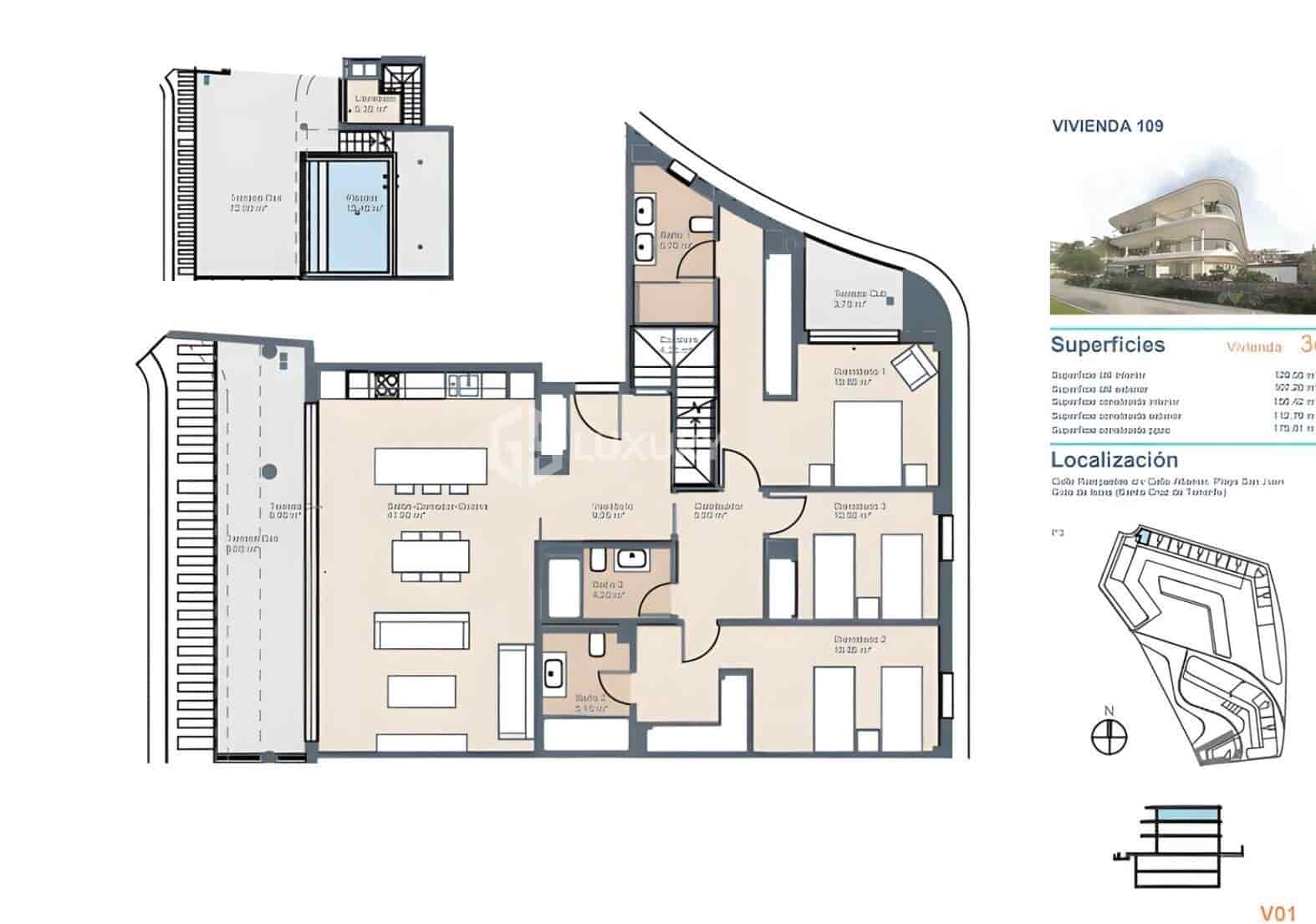 3 chambre Penthouse à vendre à Playa San Juan avec piscine garage - 1 540 000 € (Ref: 9374712)